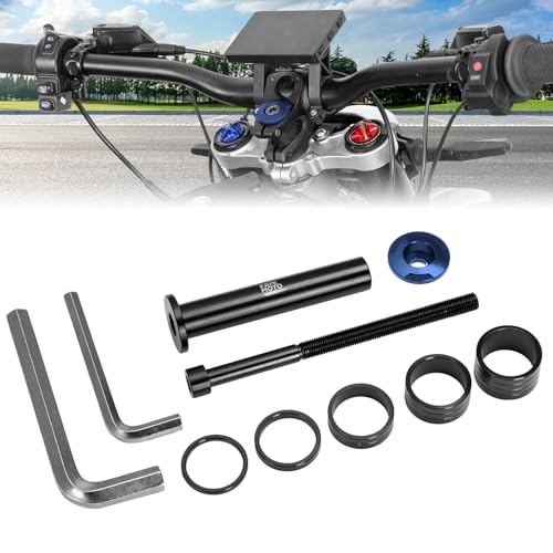 Image of KEMIMOTO Stem Lock for Surron Talaria Headset Spacer with Handlebar Stem Top Cap Base and Extended Nut Compatible with Dirt Bike Light Bee X S X260 E-Ride Pross Talaria Sting XXX X260 X160
