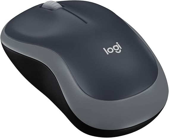 Logitech M185 Mouse Wireless, 2,4 GHz con Mini Ricevitore USB, Durata Batteria di 12 Mesi, Tracciamento Ottico 1000 DPI, Ambidestro, Compatibile con PC, Mac, Laptop - Grigio