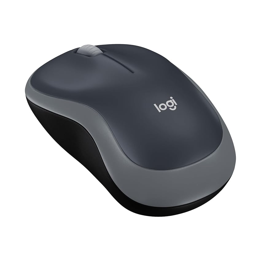 Logitech M185 Mouse Wireless, 2,4 GHz con Mini Ricevitore USB, Durata Batteria di 12 Mesi, Tracciamento Ottico 1000 DPI, Ambidestro, Compatibile con PC, Mac, Laptop - Grigio
