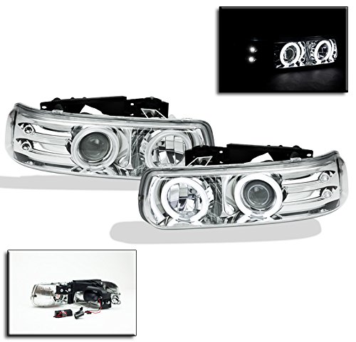 ZMAUTOPARTS For Silverado/Tahoe Suburban CCFL Halo LED Projector Headlights
