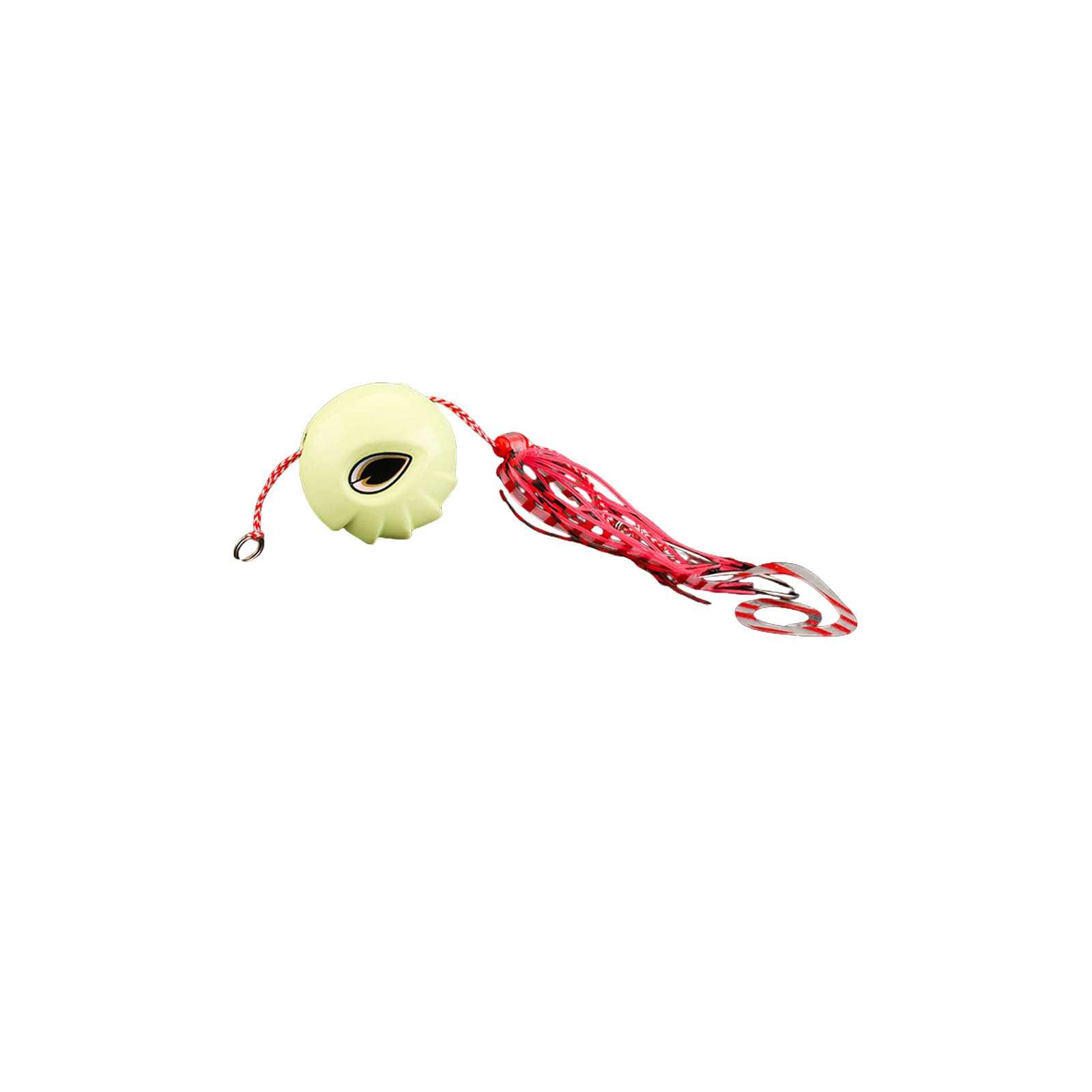 Tmboryuu Artificial Jigging Fishing Lure Baits Jigs Head with Barbed Hook 40g 60g 80g 100g Sliding Kabura Jigs for Saltwater Fishing Glow Baits Metal
