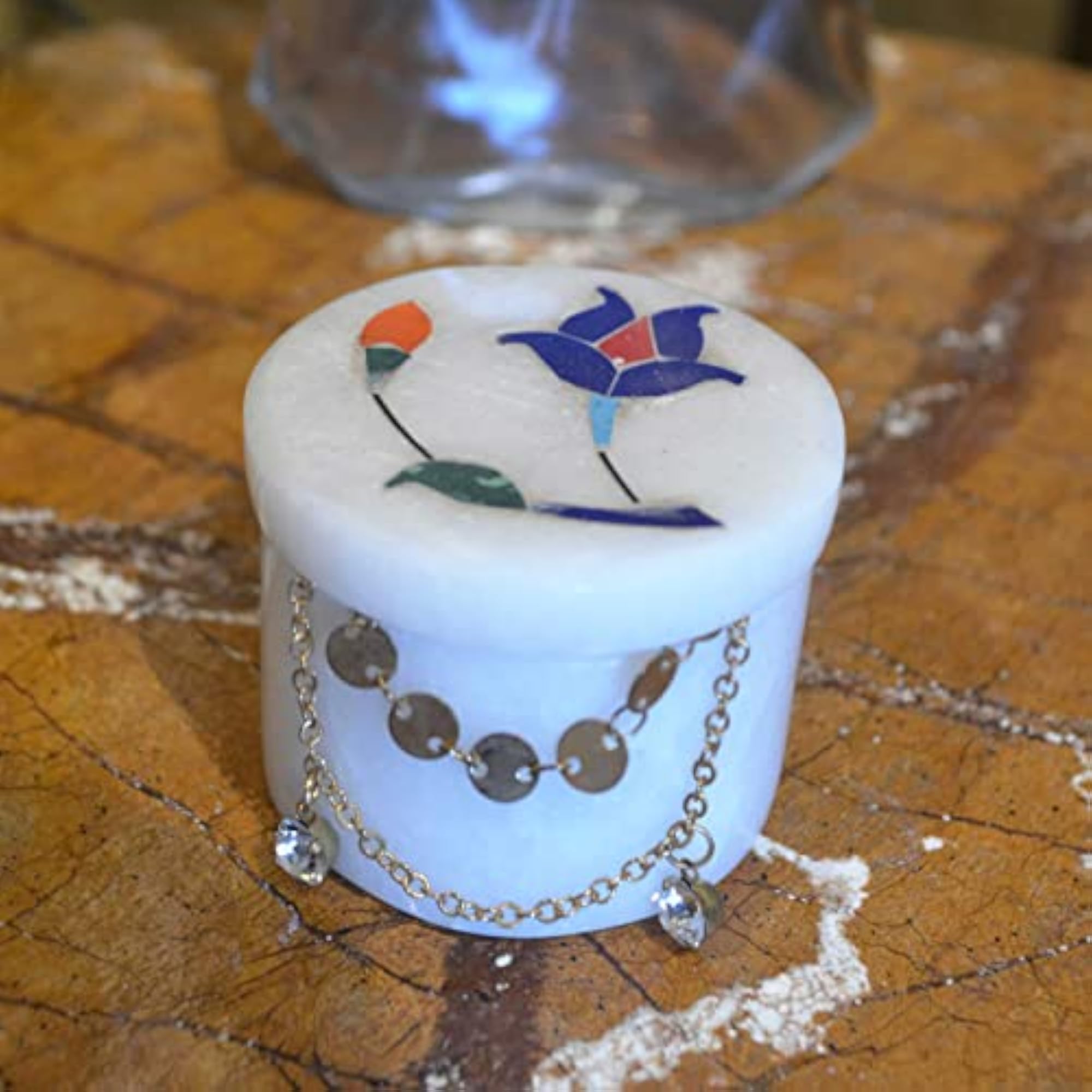 Handmade Marble Jewelry Box, Elegant Home Decor Organizer