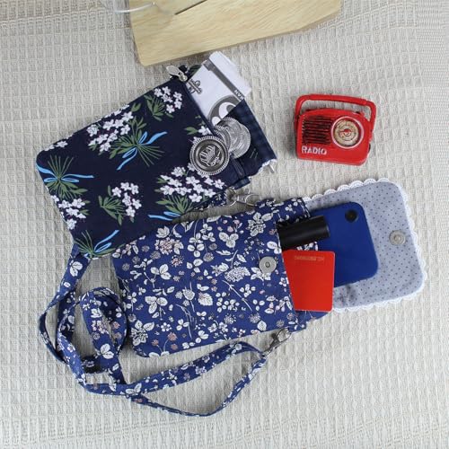 Small Phone Purse for Women, Cotton Crossbody Phone Purse Cell Phone Purse with Zipper, Smartphone Crossbody Bag4