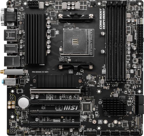 MSI PRO B550M-VC WiFi ProSeries Motherboard (AMD Ryzen 5000 Series, AM4, DDR4, PCIe 4.0, SATA 6Gb/s, M.2, USB 3.2 Gen 2, HDMI/DP, Wi-Fi 6E, Bluetooth 5.2, mATX) - image 2