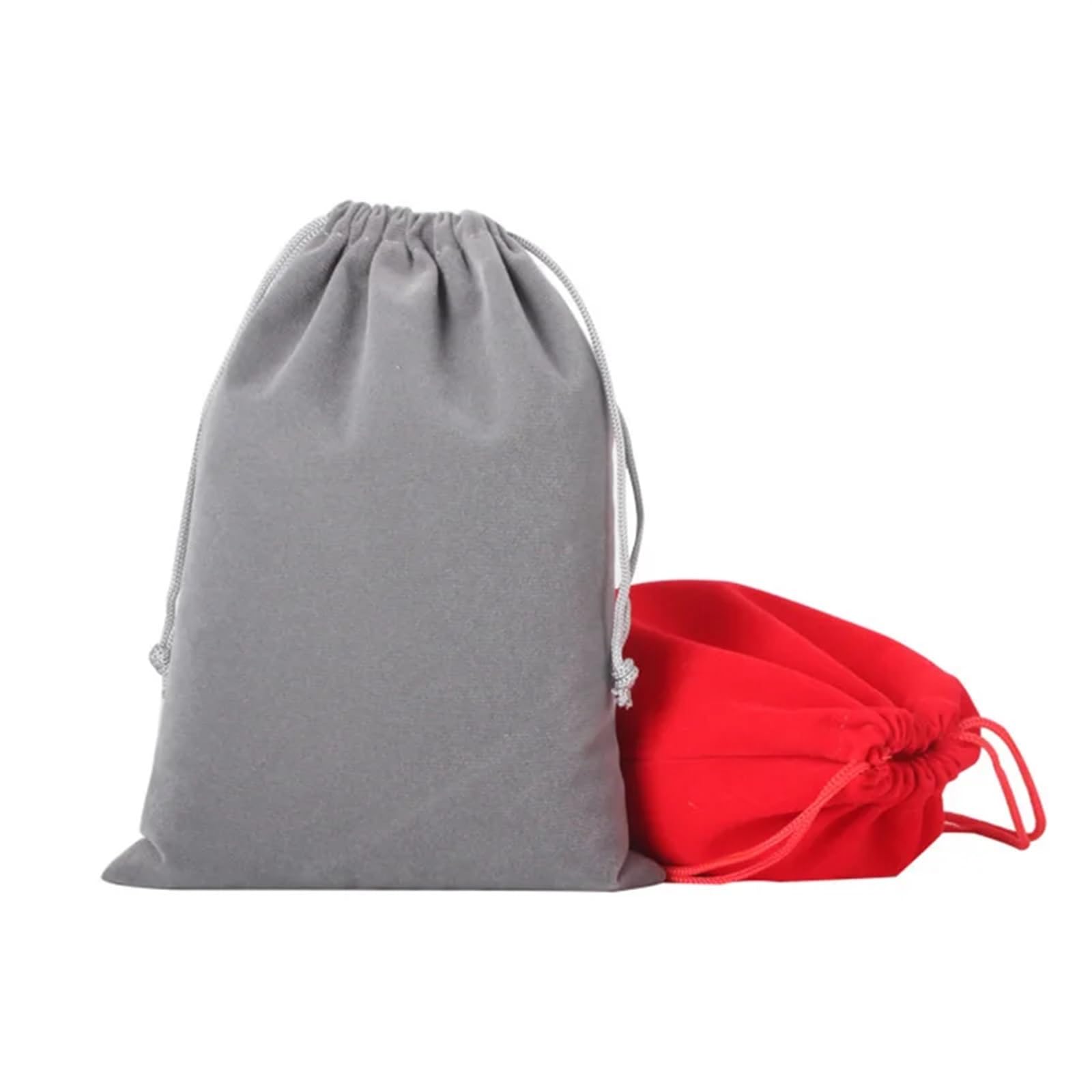 Geschenkbeutel 50 Stück 5 X 7 Cm, 7 X 9 Cm, 10 X 12 Cm, Samt-Verpackungsbeutel, Organza-Geschenkbeutel Mit Kordelzug, Hochzeit, Schmuck-Display, Verpackungsbeutel(Grey velvet bag,10x12cm 50pcs)