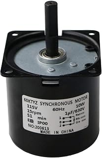 15RPM AC Motor 10Kg.cm Synchronous Gear Motor CW/CCW Control Dual Bearing 115V 60Hz 10W 60KTYZ