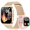 Smartwatch Donna,1.85'' Orologio Smartwatch con Chiamate Bluetooth/Assistente,120+ Sportive Smart Watch con Contapassi/Sonno/Cardiofrequenzimetro,IP68 Fitness Tracker per iOS Android, Doppie Cinghie