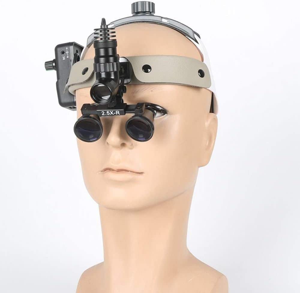 asdchZen Dental Loupes,Headlamp Magnifier Oral Cavity Dentistry Surgery Magnifier Otolaryngology Binocular Headband Loupes 2.5X/3.5