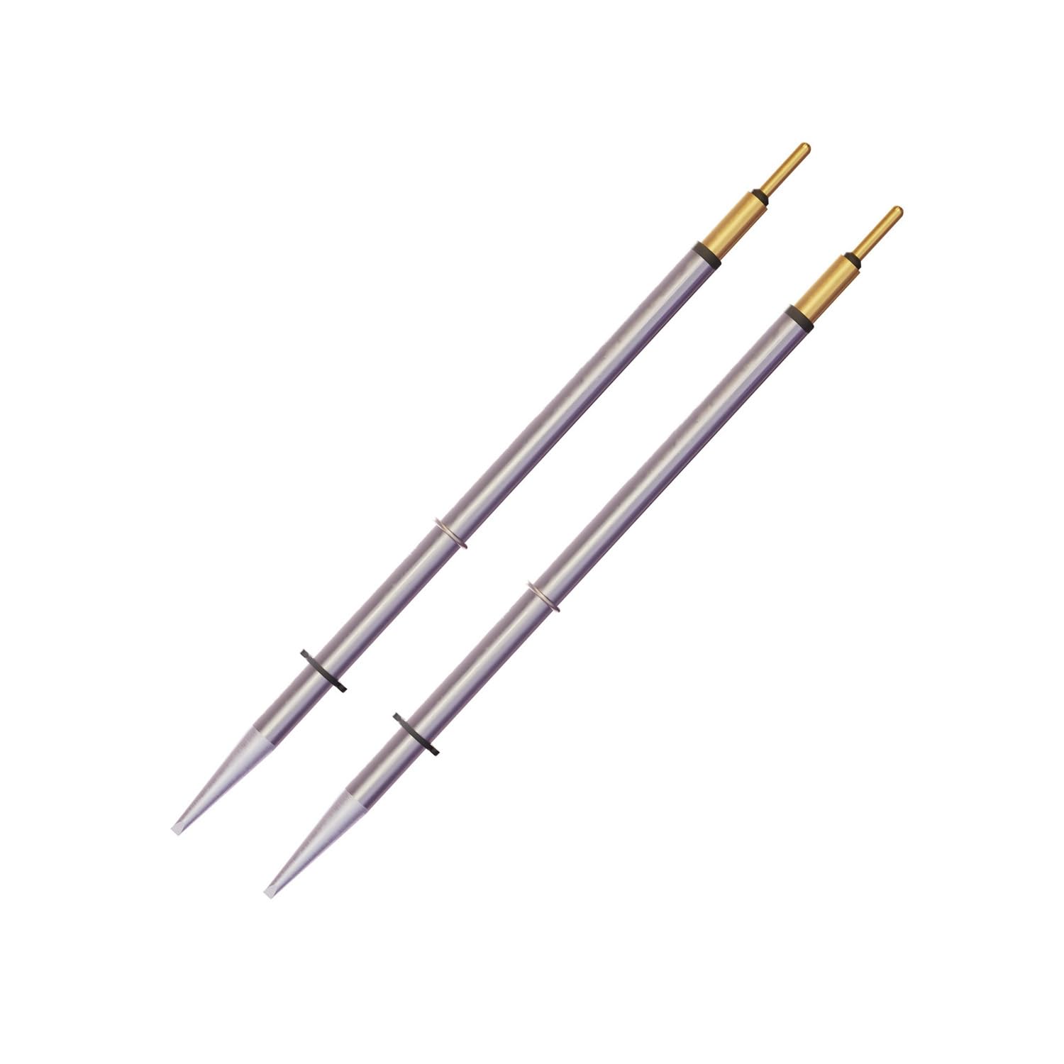 Metcal MicroFine 600 Series Solder Tip Cartridges, Chisel, 0.8 mm x 9 mm, MFT Pair for MicroFine H10-MFT Tweezers