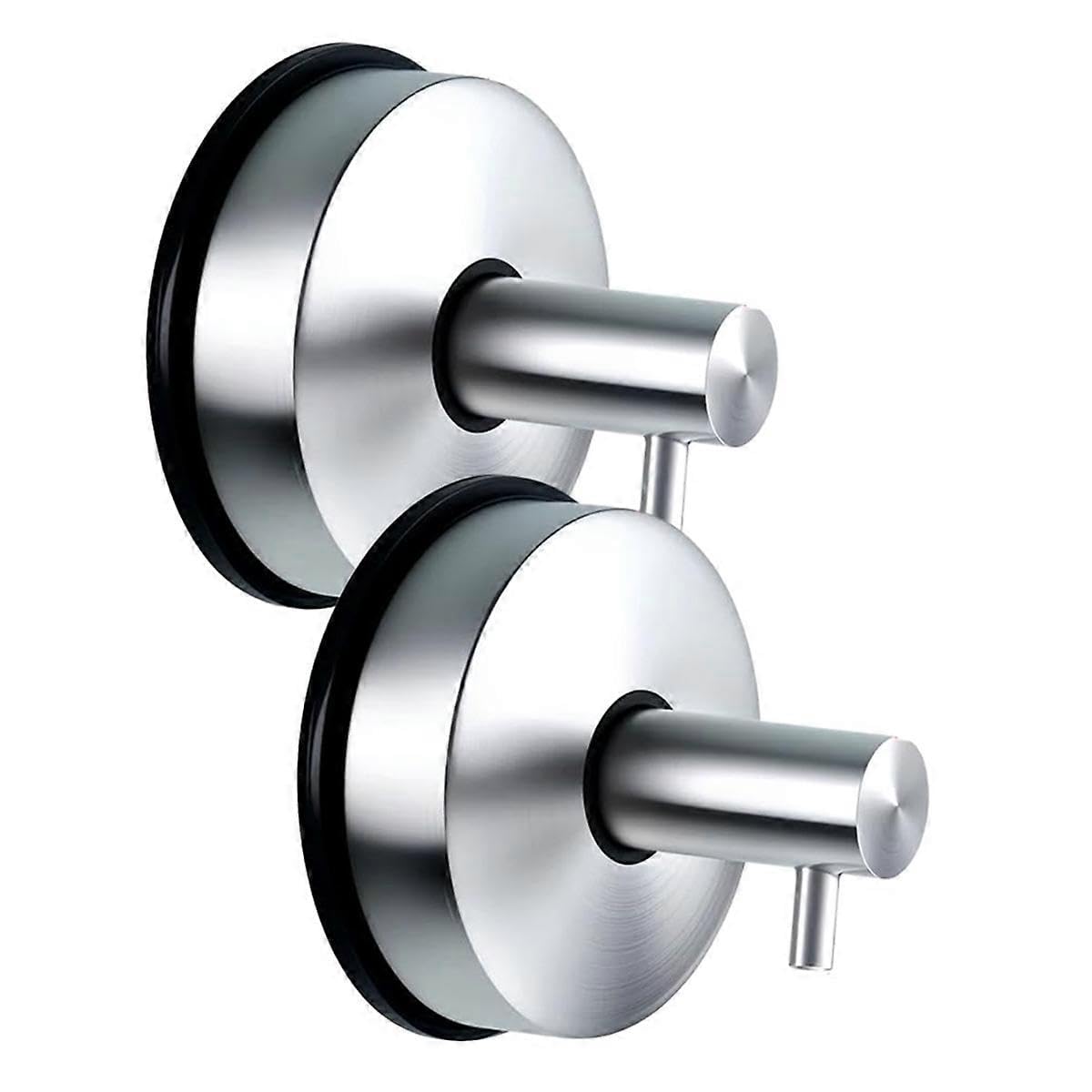 JOYHAPPST Suction Cup Hooks for Door Wreaths on Glass Suction Cup Hooks for Shower,No Drill Hook Hanging Towels Silver