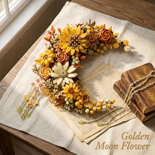 Loyratche Gloden Moon Flower Building Set, Botanicals Sunflower Wall Art by Loyratche - Used condition - Image 2
