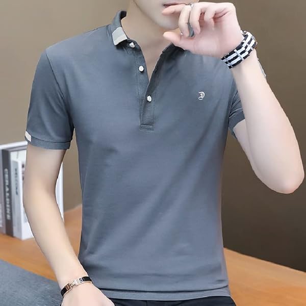 YFQHDD T-Shirt in Cotone t-Shirt in Cotone a Maniche Corte (Color : Gray, Size : XXXXLcode)