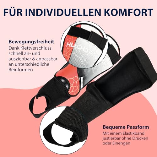 HUDORA Schienbeinschützer mit Knöchelschutz - Bequeme Schienbeinschoner mit Schaumstoff - Fußball Schienbeinschoner mit Knöchelprotektoren… – Ansicht 4