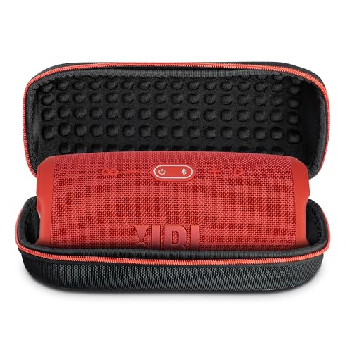 Image of JBL Charge 5 Wireless Bluetooth Speaker (Red) | Rugged IP67 Waterproof Outdoor Audio with Deep Bass & 20H Playtime | Includes Protective Travel Case for Beach, Hiking, Camping, and More