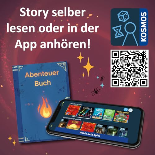 Kosmos 684853 Adventure Puzzle In den Tiefen des Vulkans, 258 Teile, interaktives Abenteuerpuzzle für Kinder ab 8 Jahre, Abenteuergeschichte mit jedem Puzzleteil entdecken