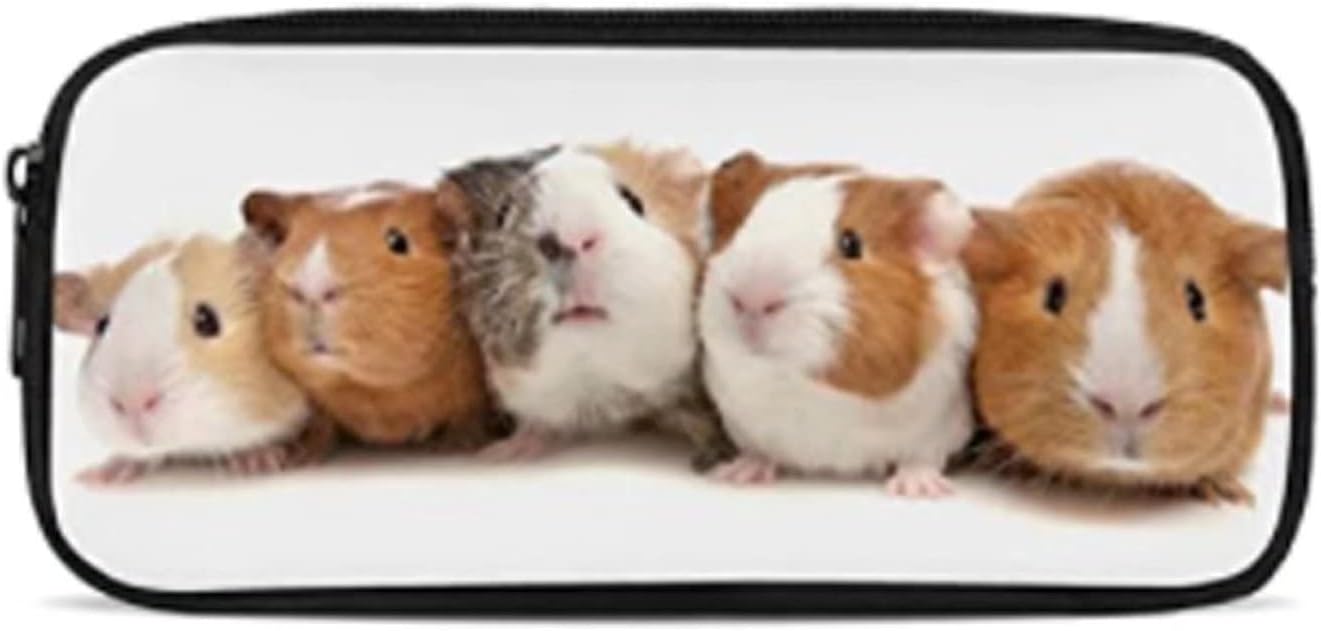 POLERO Cute Guinea Pig Pencil Case for Girls Boys Kids 3D Print Animal Pen Bag for School Office Desk Accessories