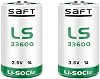 2-Pack 17000 mAh 3.6V LS33600 Battery for Saft LS33600 D Size 3.6V Lithium Thionyl Chloride Battery