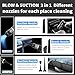 helloleiboo Handheld Car Vacuum Cleaner 16000PA Car Vacuum Portable Cordless 120W High Power 4-in-1 Mini Car Vacuum Cleaner Rechargeable & Air Duster Multi-Nozzles for Car Home Office Pet（Black）