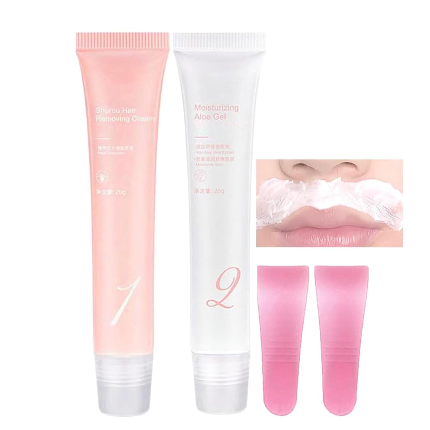 Auures Hair Removal Cream, Auures Facial Hair Removal Cream Kit, Painless Auures Hair Removal, Facial Hair Removal For Women With Scraper (1 PC)