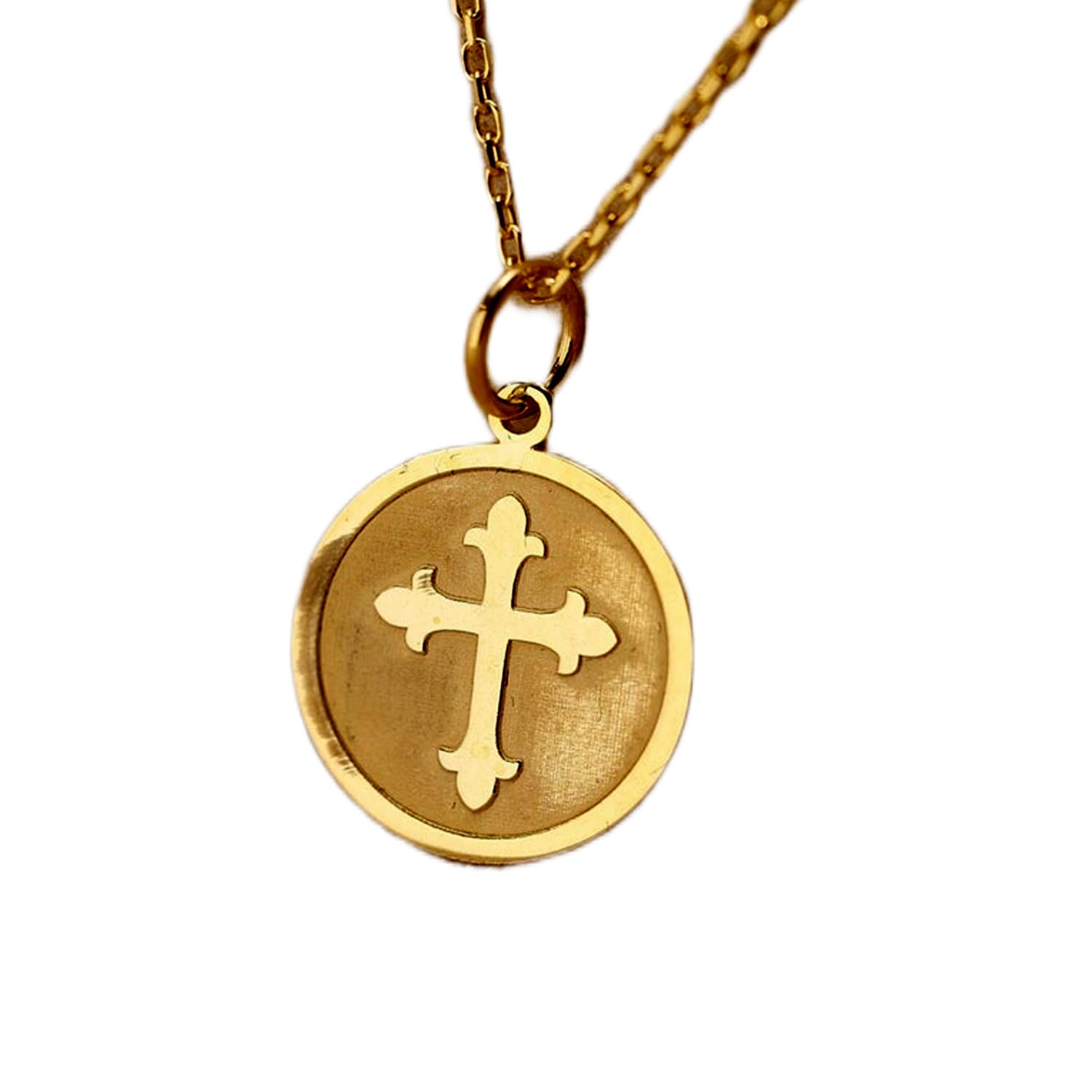 Collier chrétienne en argent 925 doré médaille Nika orthodoxe