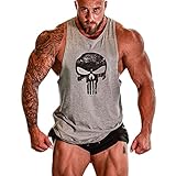 Efashionmx Mens Animal Letter Print Stringer Bodybuilding Gym Tank Tops