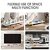 Fenge Monitor Stand Riser 100cm Large Monitor Stands with Height Adjustable Leg, Wood PC/Laptop/TV/Printer Stand Home Office Desk Organizer, White #5