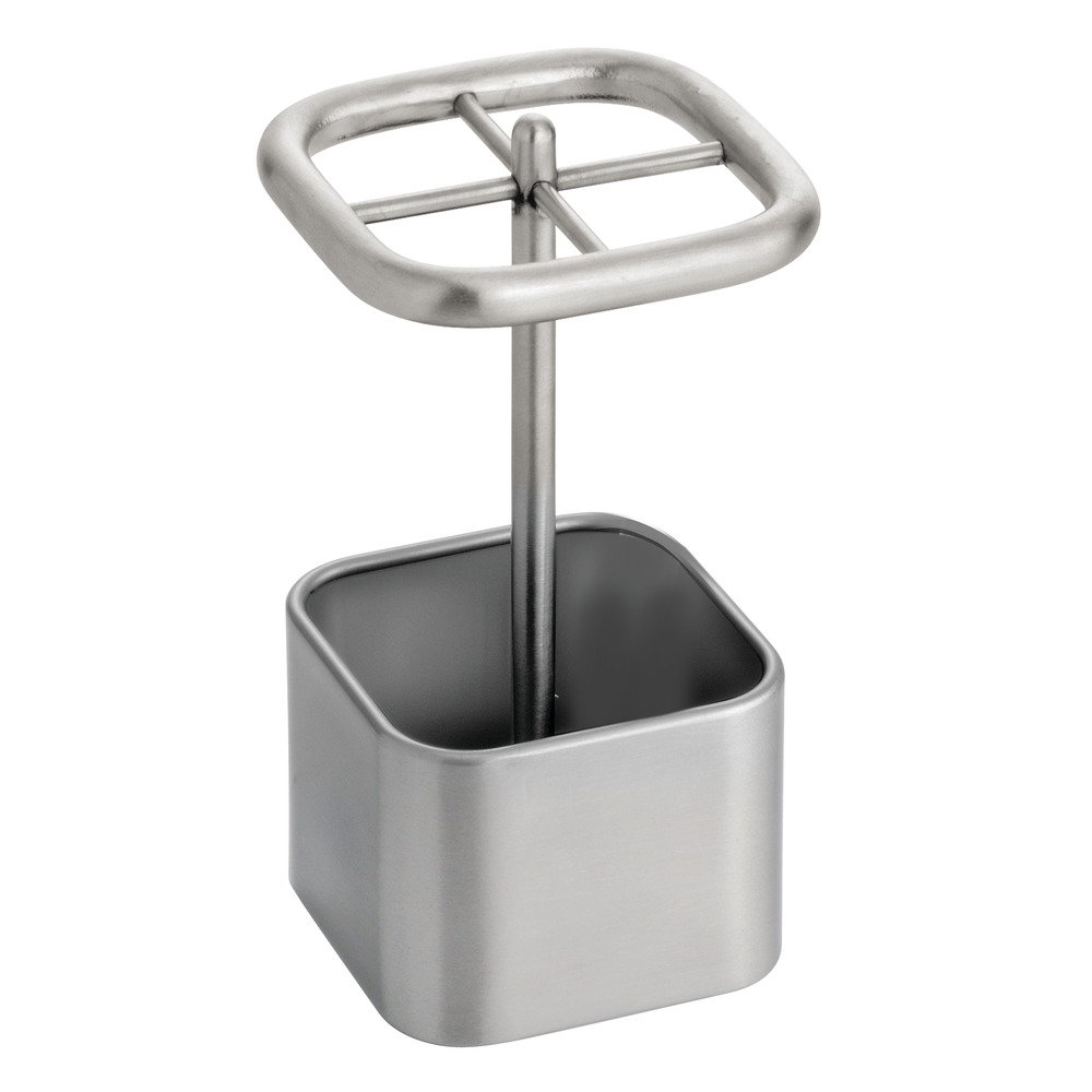 Interdesign Brushed Stainless Steel Idesign Toothbrush Stand, Tb Holder,