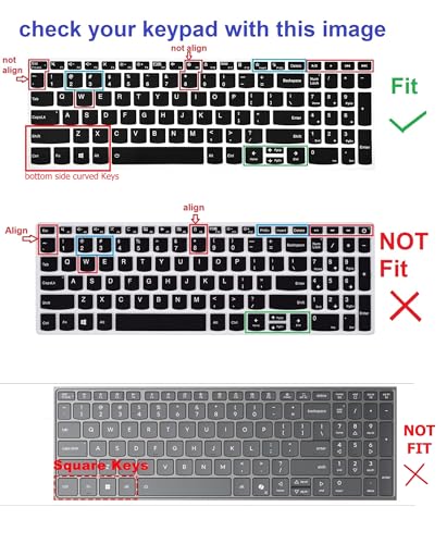Image of RAYA Silicone Lenovo ThinkBook 15 Keyboard Cover | Keyboard Skin for ThinkBook 15 and Ideapad Slim3 & Slim5 15.6inch Laptops (Solid Black)