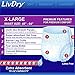 LivDry Adult XL Incontinence Underwear, Overnight Comfort Absorbency, Leak Protection, X-Large, 48-Pack