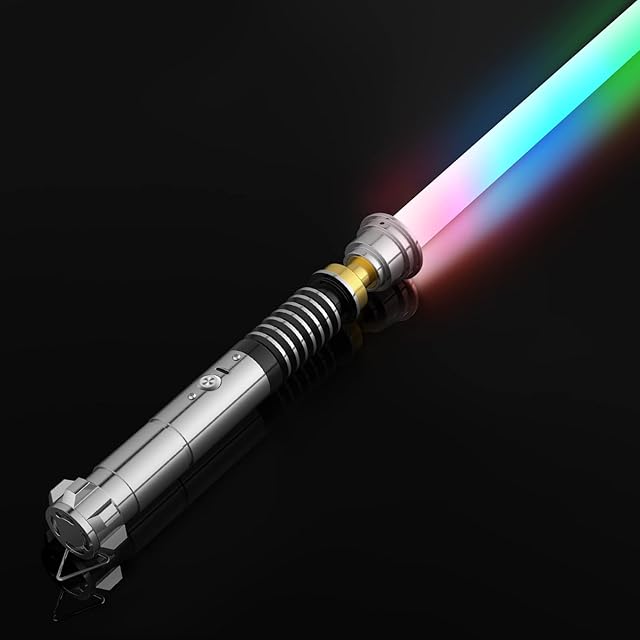 InLoveArts Professional V12 Neopixel Lightsaber, Smooth Swing RGB 26 Colors Metal Hilt Lightsaber, with 26 Modes Sounds Heavy Dueling FX Light Saber Sword (110cm)