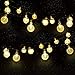 Globe String Lights, CMYK 20 Ft 30 Crystal Balls Waterproof LED Fairy Lights, Outdoor Starry Lights Solar Powered String Lights, Decorative Lighting for Home, Garden, Party, Festival (Warm White)
