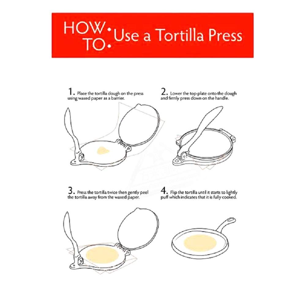 Pressa per Tortilla 8"Cast Mais Tortilla Press Tortilla Machine Grigio Tortilla 639