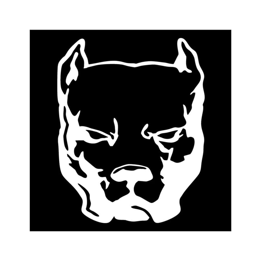 Various Sizes Pitbull Car Sticker Vinyl Decal Car Auto Stickers for Car Bumper Window Car Decorations(White)