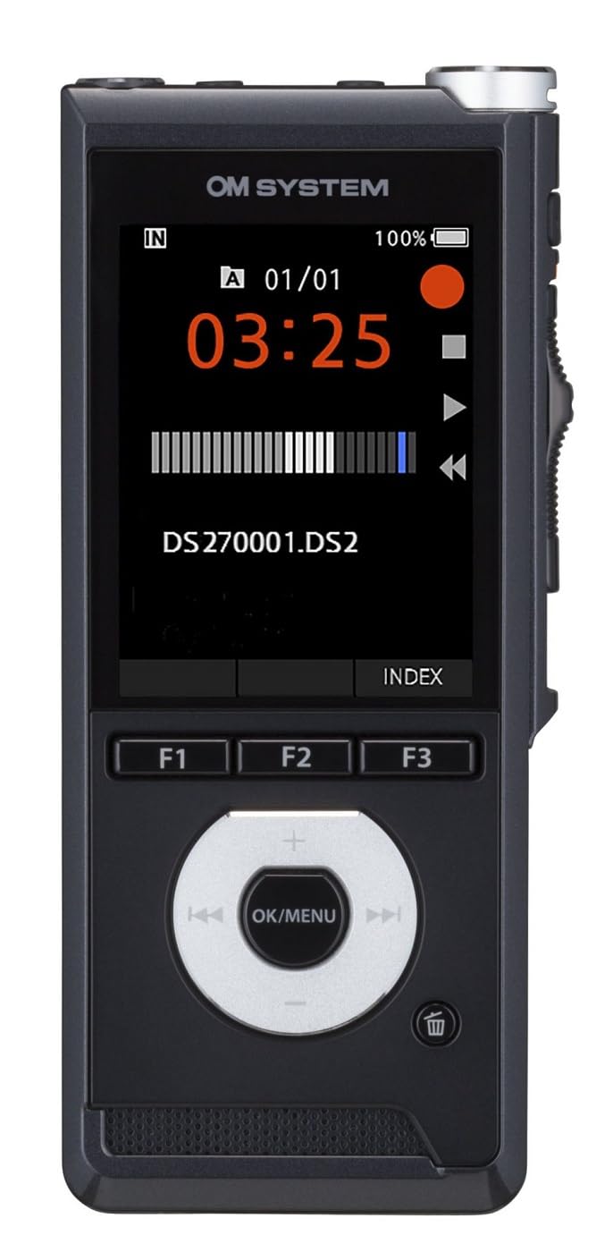 OM SYSTEM DS-2700 Expandable 2GB Digital Voice Recorder with Slideswitch Operation and ODMS R8 Software