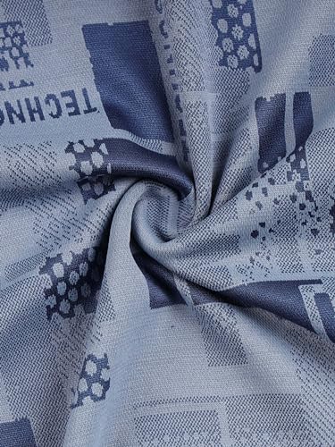 Image of TECHNOSPORT Men Polyester Regular Fit Half Sleeve Jacquard T-Shirt with Double Cool, Quick Dry & Anti Microbial for Sports, Running & Casual Use