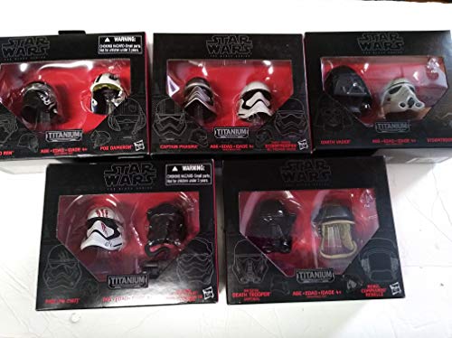 Bundle Black Series Helmits Titanium/ Finn & The Fighter Pilot/ Death Trooper & Rebel Commando Rebelle/ Darth Vader & Stormtrooper/Kylo Ren & Poe Dameron// Captain Phasma & First Order Stormtrooper