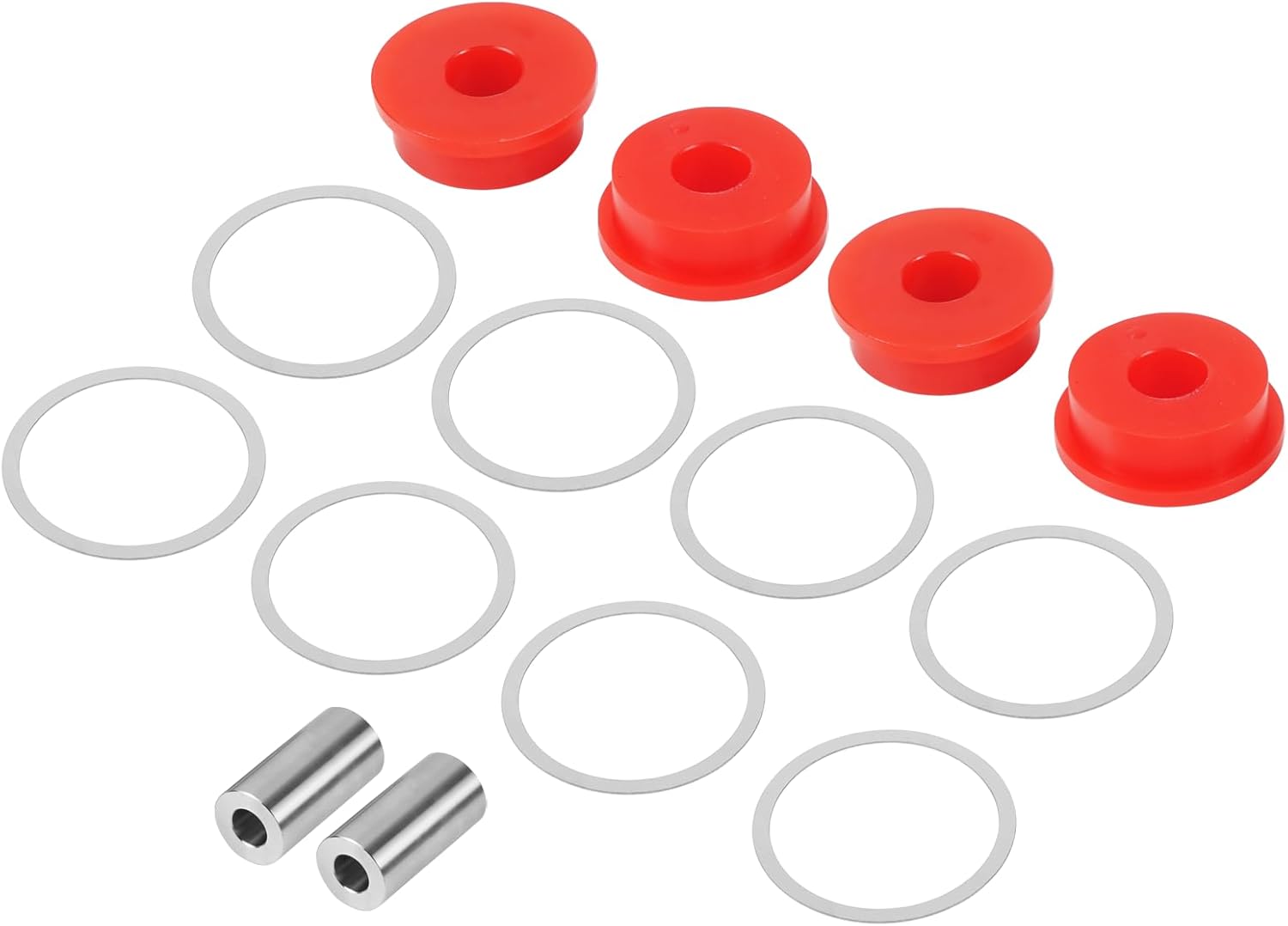Bevinsee 80A Rear Trailing Arm Bushings Set Polyurethane Compatible with E46 E36 E83 X3 323i 325i 328i 330i 330xi 330Ci 328Ci 325xi 318i, Replaced 33326770786, 33321097009, 33321137806