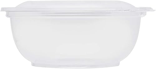 Miniatura 3 de Karat Tazones de ensalada de PET de 24 onzas con tapas de cúpula, transparentes, reciclables, seguros para congelador (paquete de 240)