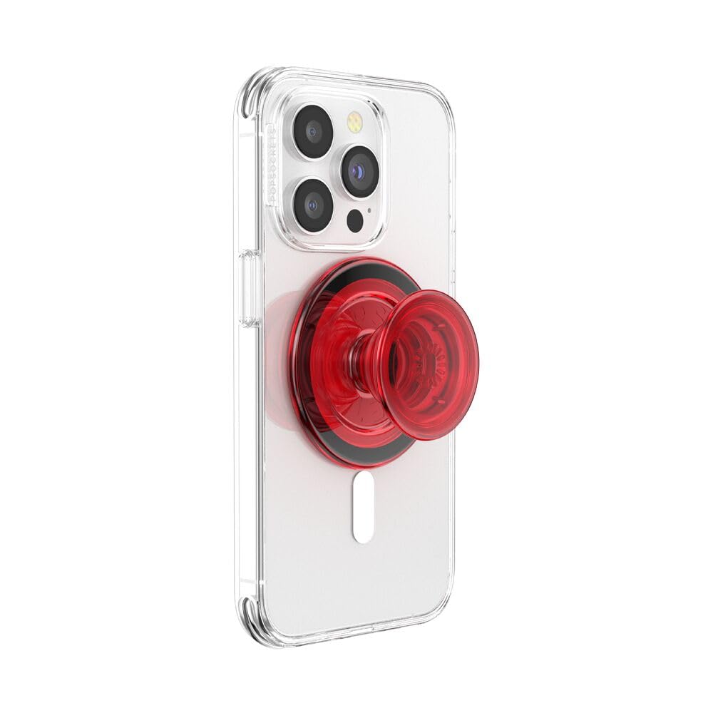 PopSockets Phone Grip for MagSafe, Magnetic Holder- Danger Red