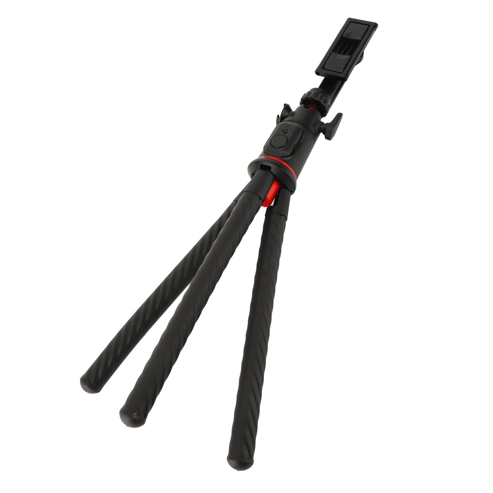 Treppiede flessibile multifunzionale per telefono per selfie live streaming, telecomando, lega di alluminio ABS stabile, portatile per foto di gruppo
