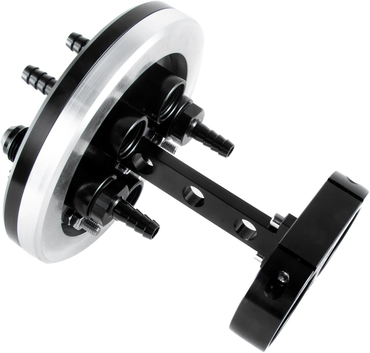 Car Fuel Pumps Bracket, Twin Fuel Pump Hanger 39mm Suits Single Dual for Walbro 39mm – 40mm Aluminum Pumps Black Fuel Mount Bracket