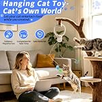 Interactive Cat Toys for Indoor Cats, Door-Hanging Automatic Flying Bird Feather Toy, USB Rechargeable Smart Cat Toy, Safe for Chase and Exercise, Relieves Bored for Kittens and Adult Cats - Image 2