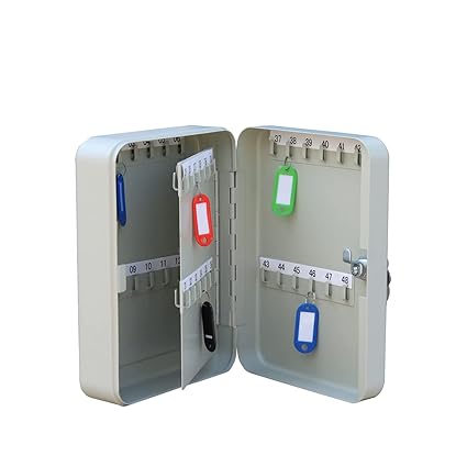 Lukia Key Safe Box Wall Mounting 48 Keys (White Color)