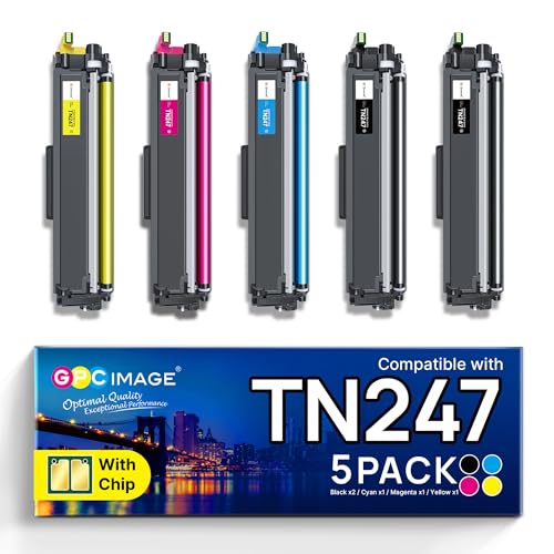 GPC IMAGE Kompatibel für Brother TN-243CMYK Toner MFC L3750CDW MFC-L3770CDW DCP-L3550CDW Toner MFC-L3750CDW TN-247 TN243 TN243CMYK HL-L3210CW