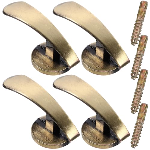 PAMINGONO 4 Piezas Ganchos de Pared Metálicos para Cortinas Soporte Decorativo Vintage Aleación de Zinc Sujetador de Cortinas Clásico para Salón y Dormitorio