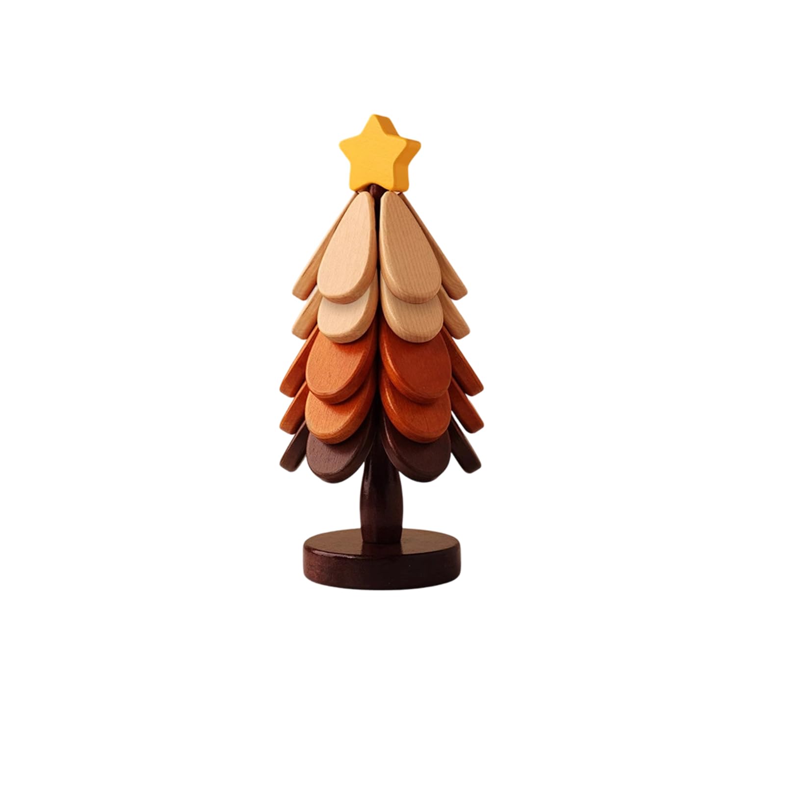 Christmas Tree Shape Wood Heatproof Coasters Set Holiday Table Decors Protective Placemat for Dinner Party Decoration Heatproof Dining Table Pad