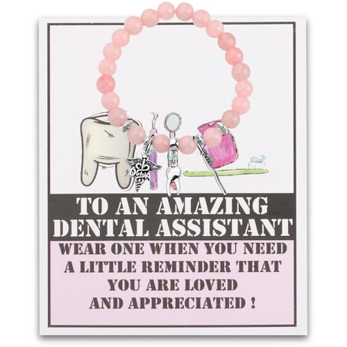 LQRI Dental Assistant Bracelet Dental Hygienist Gift DA Gift for Future Dentist Assistant Gift Dental Graduation Gifts