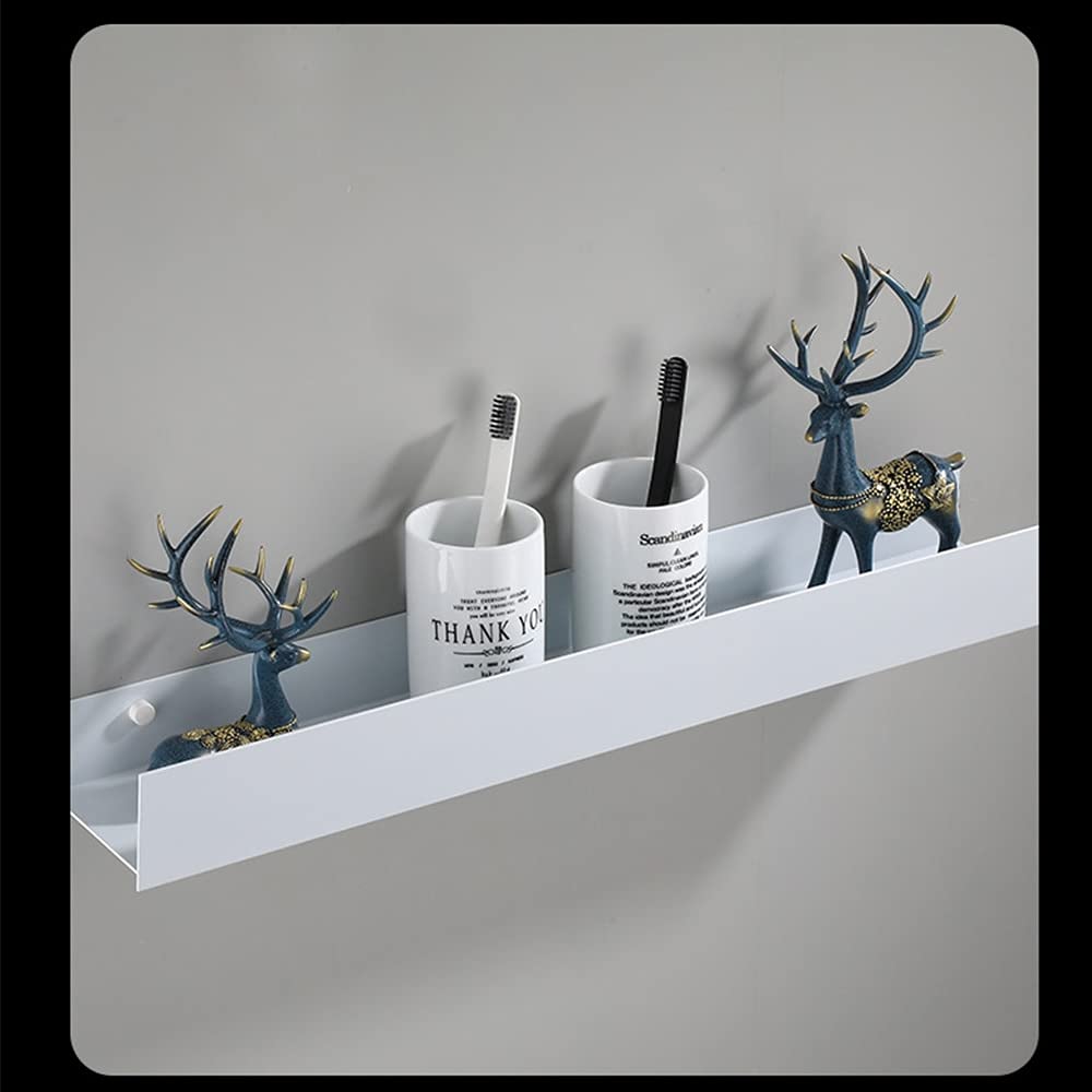 Mensole Bagno Nessuna punzonatura Toilette Bagno Bagno WC Washstand Portavolo portavaggio Strumenti da Bagno Accessori da Cucina Mensole Bagno (Color : 40cm Silver)