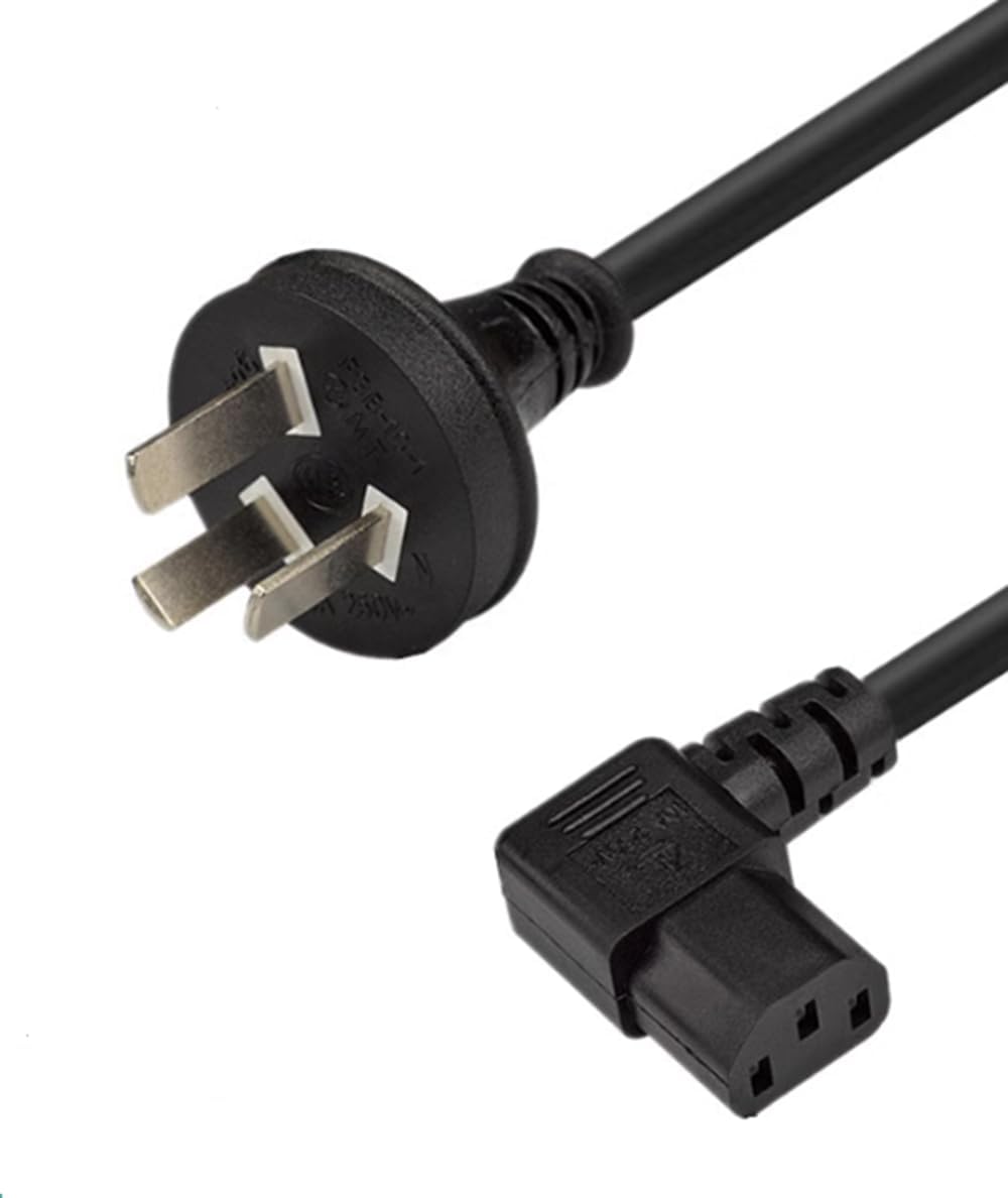 AU to C13 Long Power Cord PC, 3-Prong Australia/New Zealand/China Plug to IEC C13 220v Power Cord Plug,220 Power Cable IEC Cable,18AWG(Straight, 6ft/1.8m)