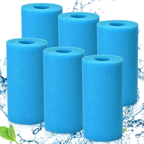 DIELOVEHUA Lot de 6 Éponge Filtrante Type A, Filtre en Mousse pour Spa, Filtre de Piscine en Mousse, Cartouche de Filtre en Mousse, Réutilisables et Lavable, pour Spa, Piscine